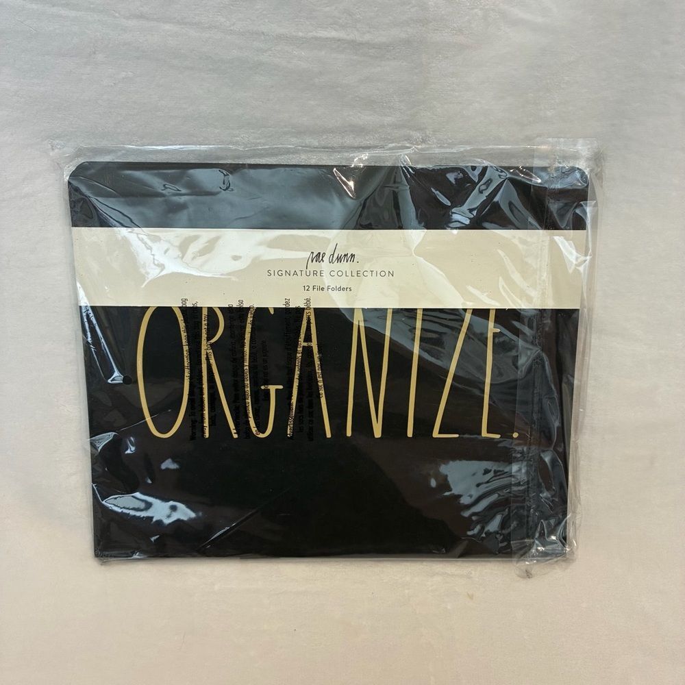 Rae Dunn Black File Folders Pack of 12